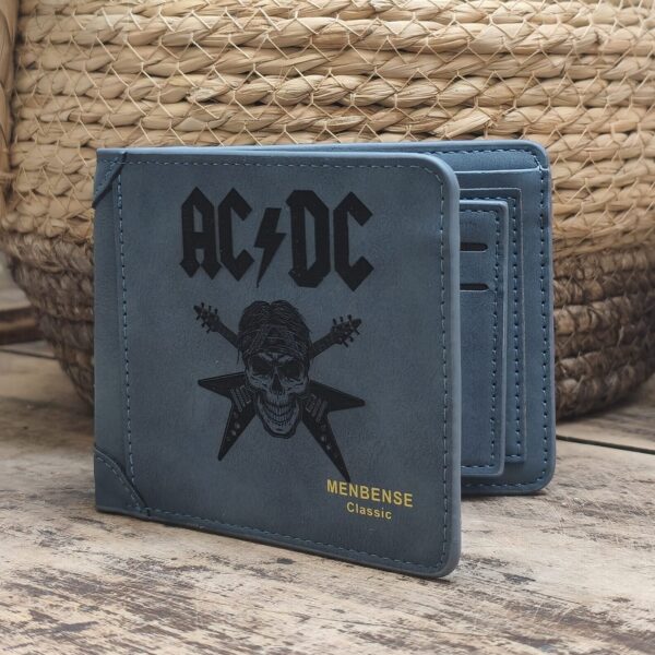 Portefeuille ACDC en cuir PU gravé laser - DECOMOVE