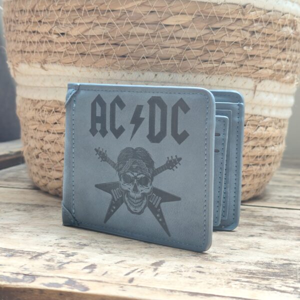 Portefeuille ACDC en cuir PU gravé laser - DECOMOVE