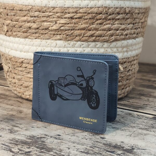 Portefeuille Route 66 Side Car en cuir PU gravé laser - DECOMOVE