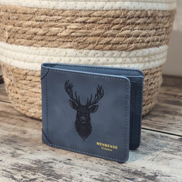 Portefeuille Cerf en cuir PU gravé laser - DECOMOVE