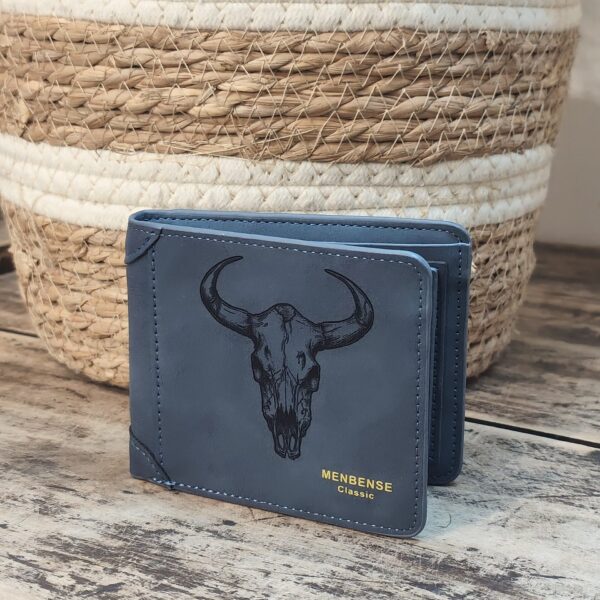 Portefeuille Tête de Buffle en cuir PU gravé laser - DECOMOVE