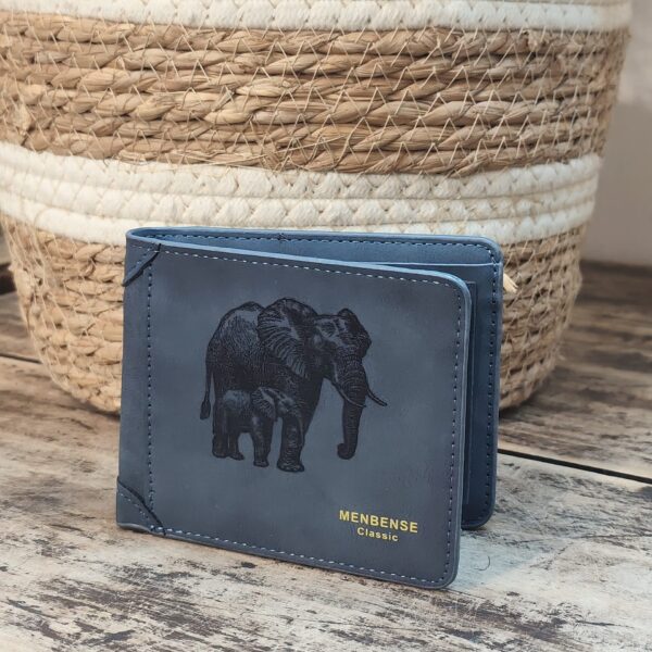 Portefeuille éléphants en cuir PU gravé laser - DECOMOVE