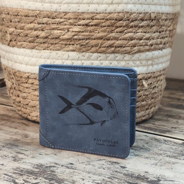 Portefeuille Poisson 1 en cuir PU gravé laser - DECOMOVE