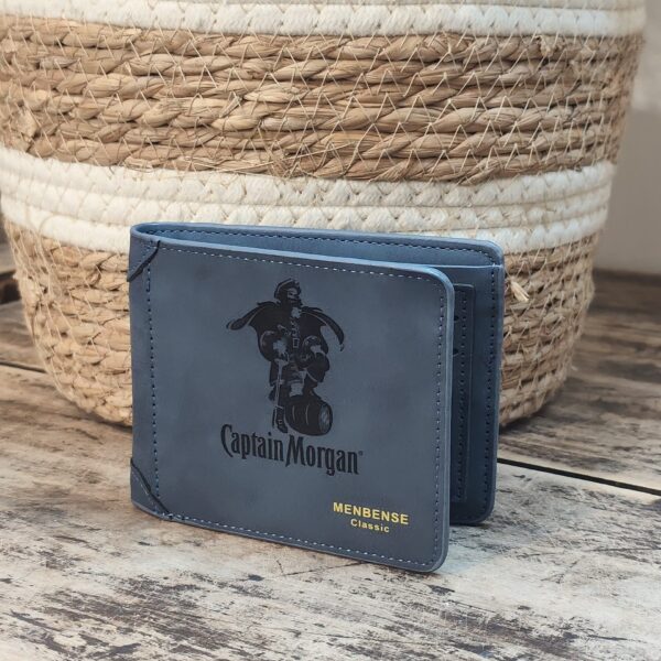 Portefeuille Captain Morgan en cuir PU gravé laser - DECOMOVE