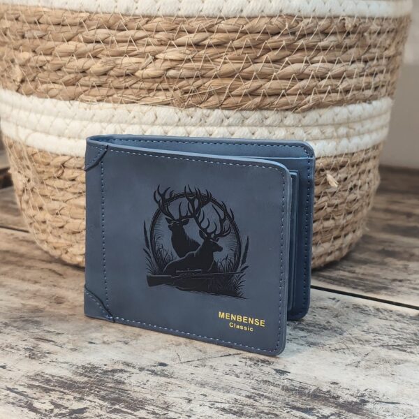 Portefeuille Chasseur 1 en cuir PU gravé laser - DECOMOVE