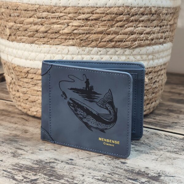 Portefeuille Pécheur 2 en cuir PU gravé laser - DECOMOVE