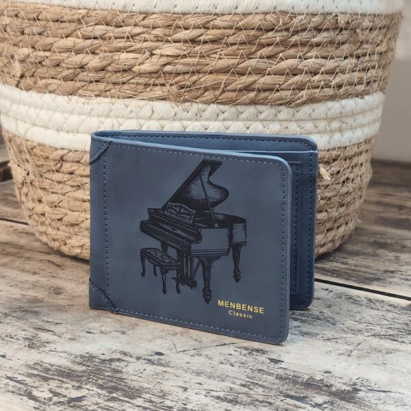 Portefeuille Piano en cuir PU gravé laser - DECOMOVE