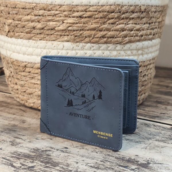 Portefeuille Aventure en cuir PU gravé laser - DECOMOVE