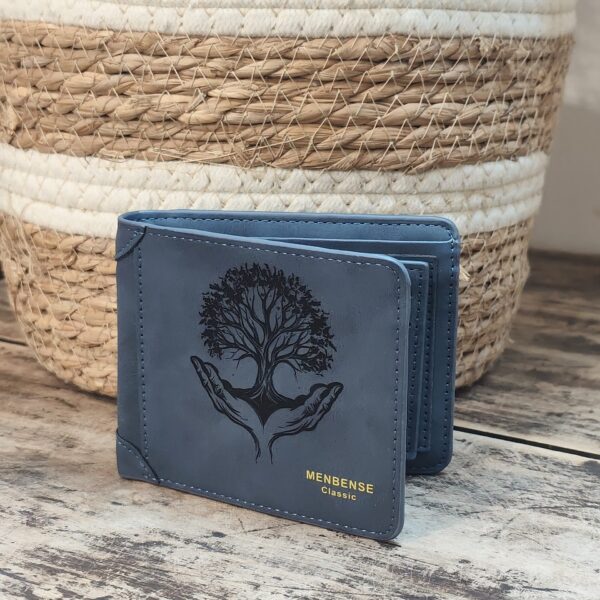 Portefeuille Arbre de Vie en cuir PU gravé laser - DECOMOVE