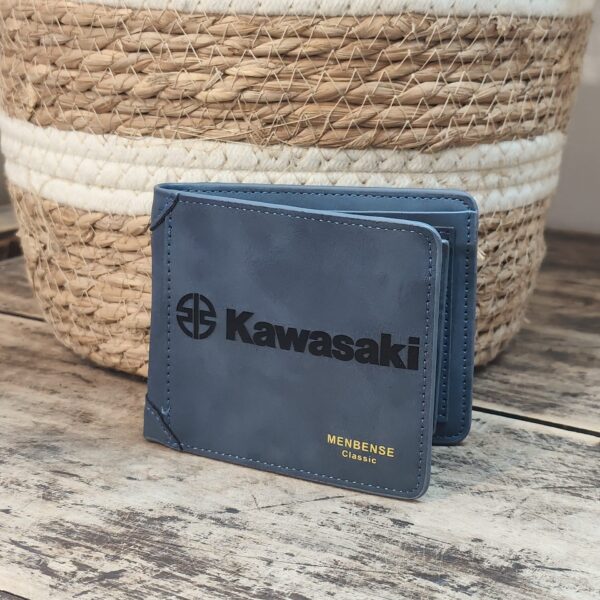 Portefeuille Kawasaki en cuir PU gravé laser - DECOMOVE
