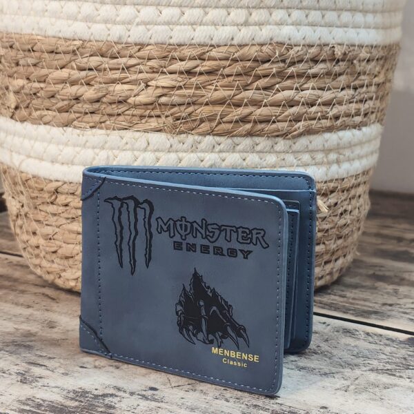 Portefeuille Monster ENERGY en cuir PU gravé laser - DECOMOVE