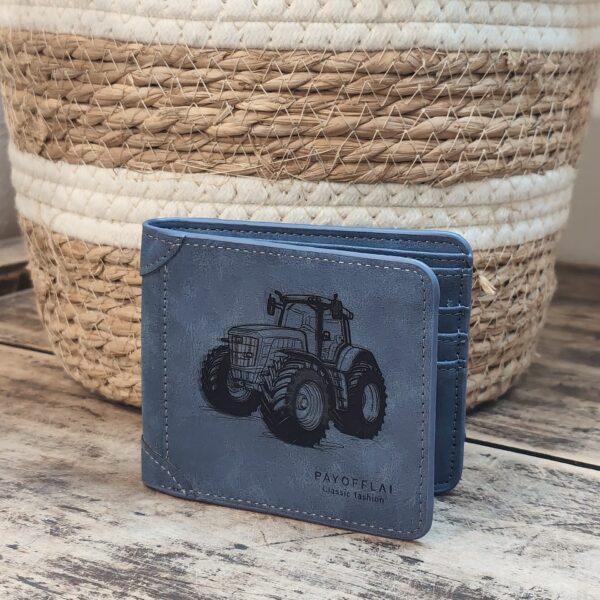 Portefeuille Tracteur 1 en cuir PU gravé laser - DECOMOVE