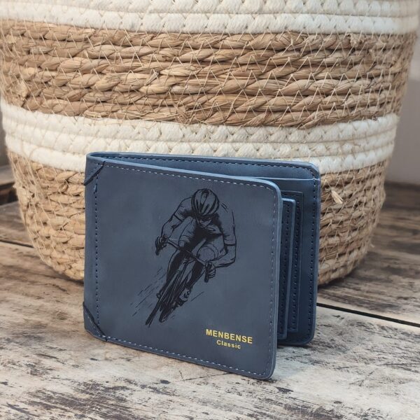 Portefeuille Vélo 1 en cuir PU gravé laser - DECOMOVE