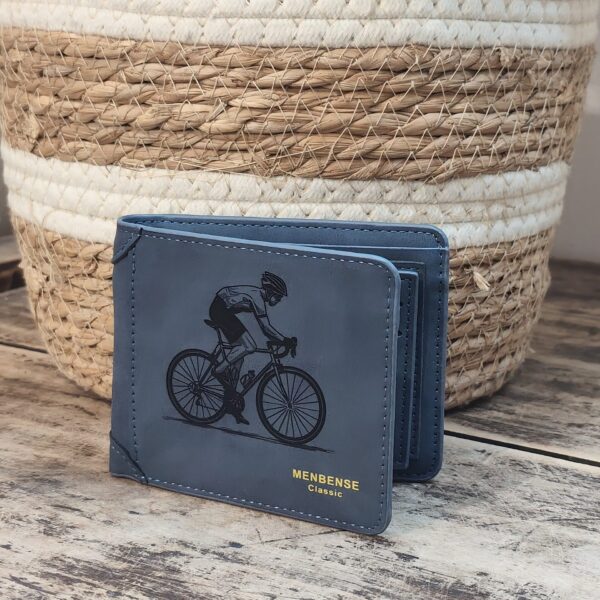 Portefeuille Vélo 2 en cuir PU gravé laser - DECOMOVE