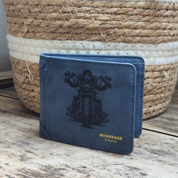 Portefeuille Moto 3 en cuir PU gravé laser - DECOMOVE