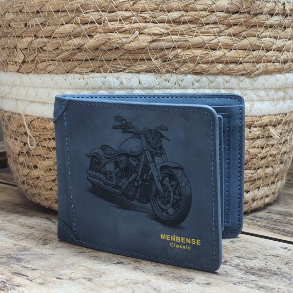 Portefeuille Moto 2 en cuir PU gravé laser - DECOMOVE
