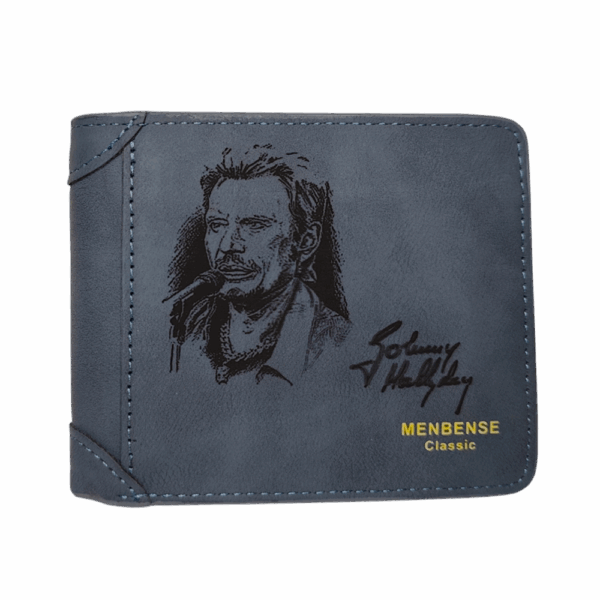 Portefeuille Johnny Hallyday en cuir PU gravé laser - DECOMOVE
