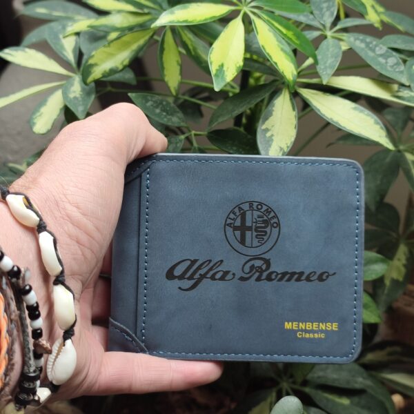 Portefeuille Alfa Romeo en cuir PU gravé laser - DECOMOVE