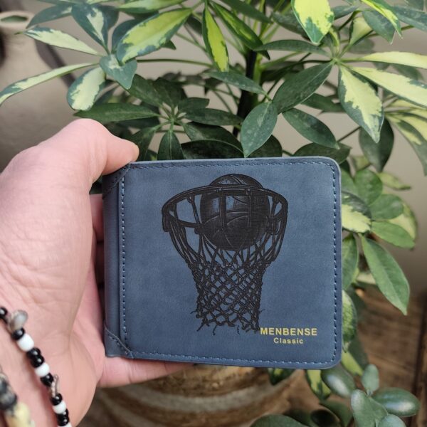 Portefeuille Basket 2 en cuir PU gravé laser - DECOMOVE