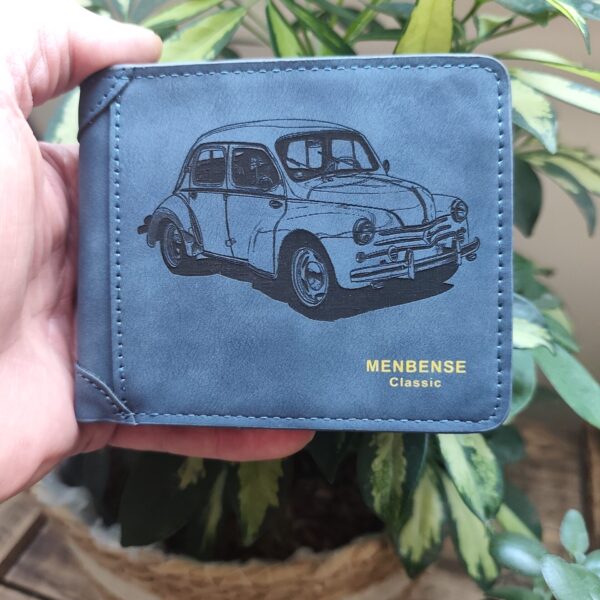 Portefeuille 4 CV en cuir PU gravé laser - DECOMOVE