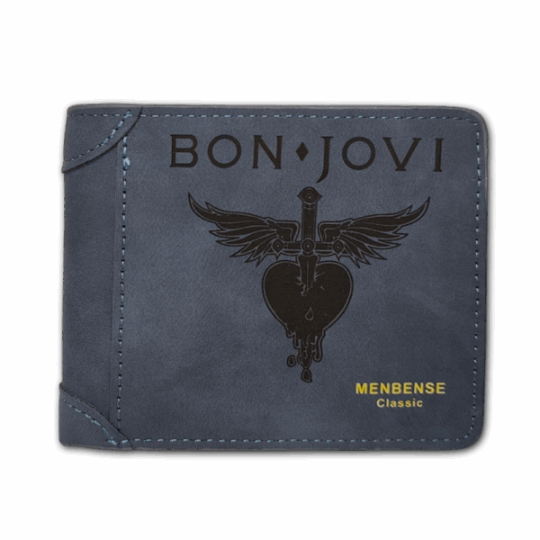 Portefeuille BON JOVI en cuir PU gravé laser - DECOMOVE